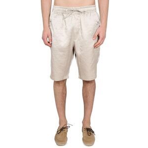 NEEDLES Men's Drawstring Waist Relaxed Fit Shorts Men Beige Pants